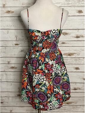Victoria's Secret Moda International multicolored floral bustier sundress Size 4